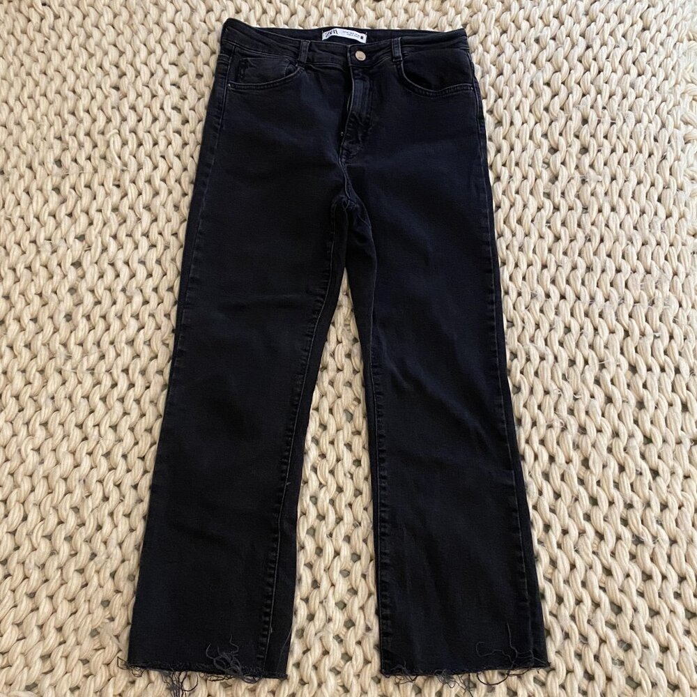 Zara Womens Black Jean Straight Leg
